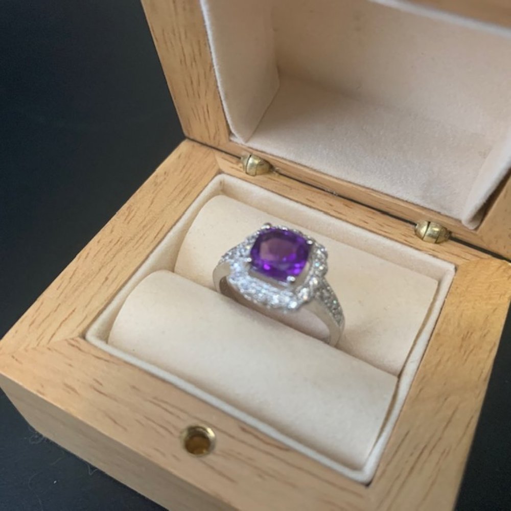 Amethyst Silver Ring